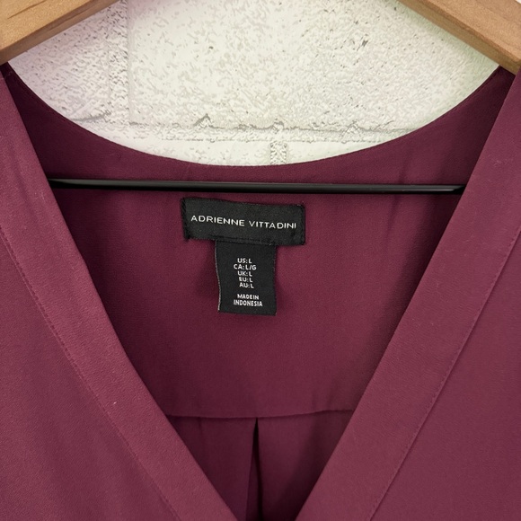 ADRIENNE VITTADINI Maroon Sleeveless Tunic Top - Picture 4 of 9